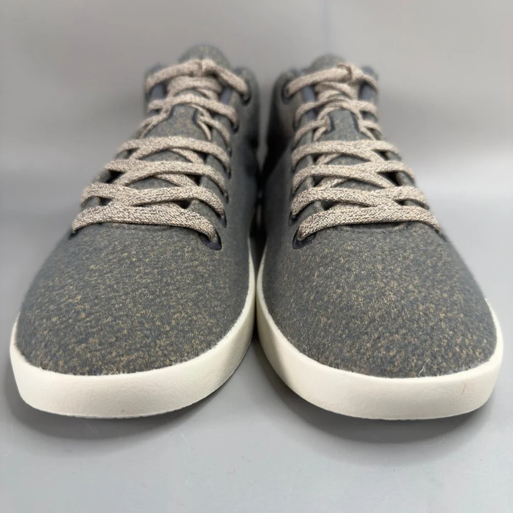 Allbirds Wool Piper Mids Womens 10 Sneakers‎ Gray Blue White Lace Up Shoe